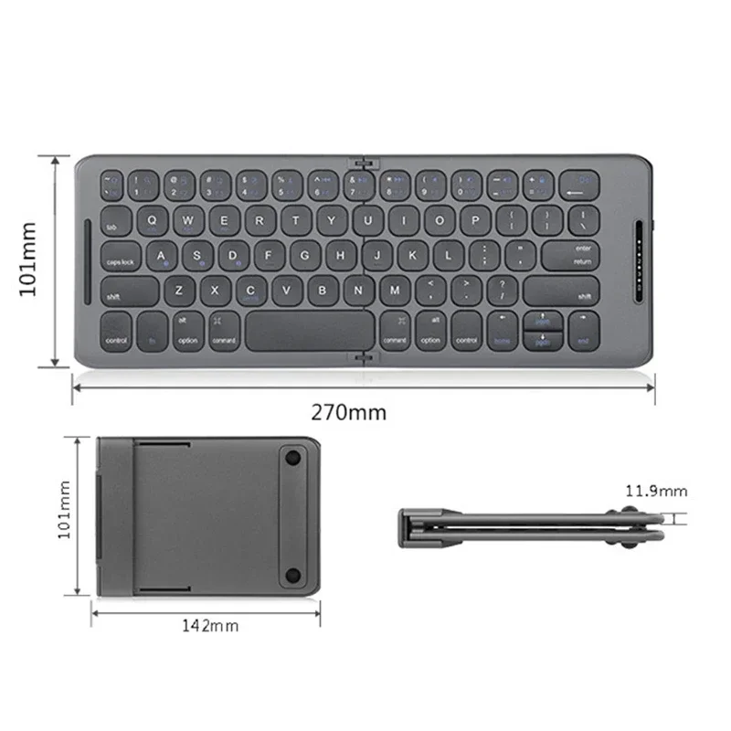 Foldable Bluetooth Keyboard US - Desk Setup Ipad recension och pris
