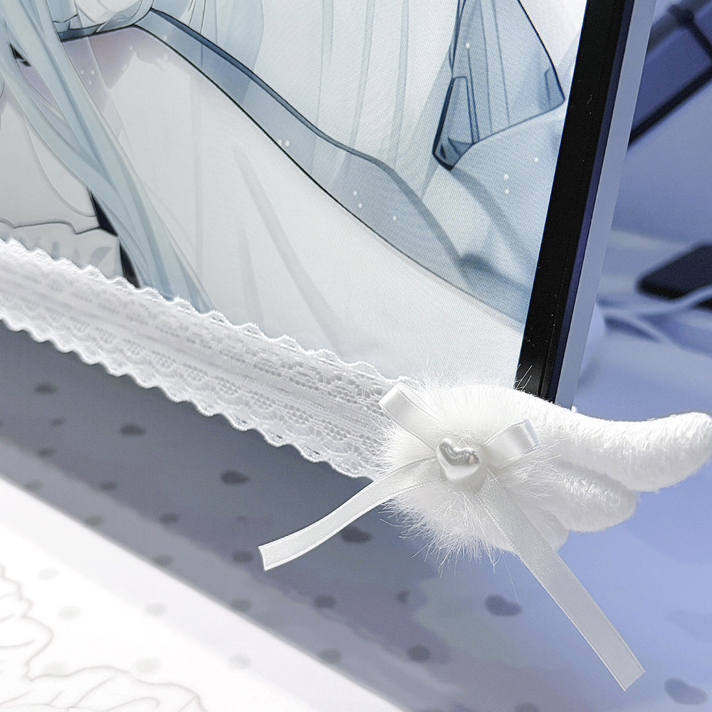 New Screen Decor White Lace Mo - Desk Setup In Office recension och pris