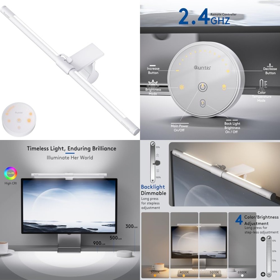 Monitor Light Bar with Remote, - Desk Setup In Office recension och pris