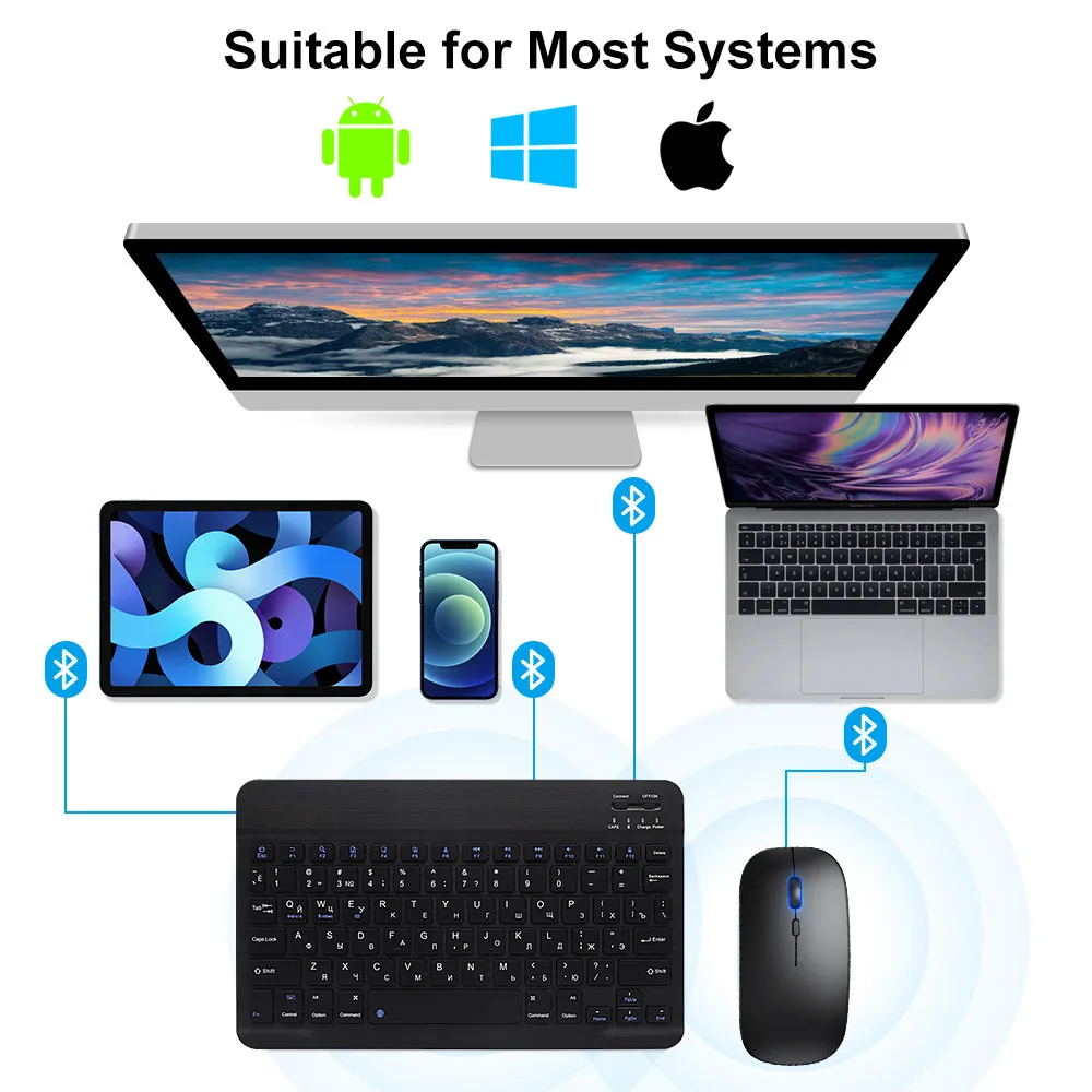 New 2025 Bluetooth Wireless Ke - Desk Setup Ipad recension och pris
