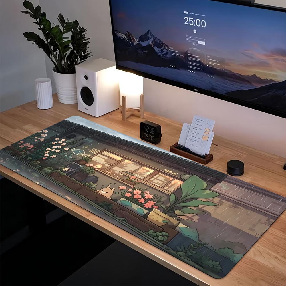 Cozy Anime Street Extended Gam - Desk Setup Anime recension och pris