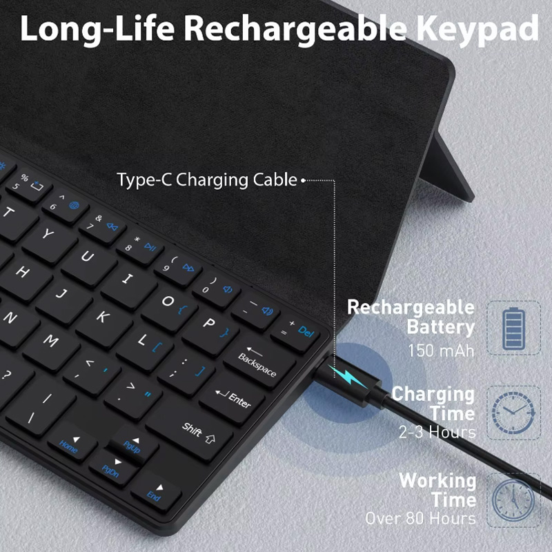 Mini Foldable Bluetooth Keyboa - Desk Setup Ipad recension och pris