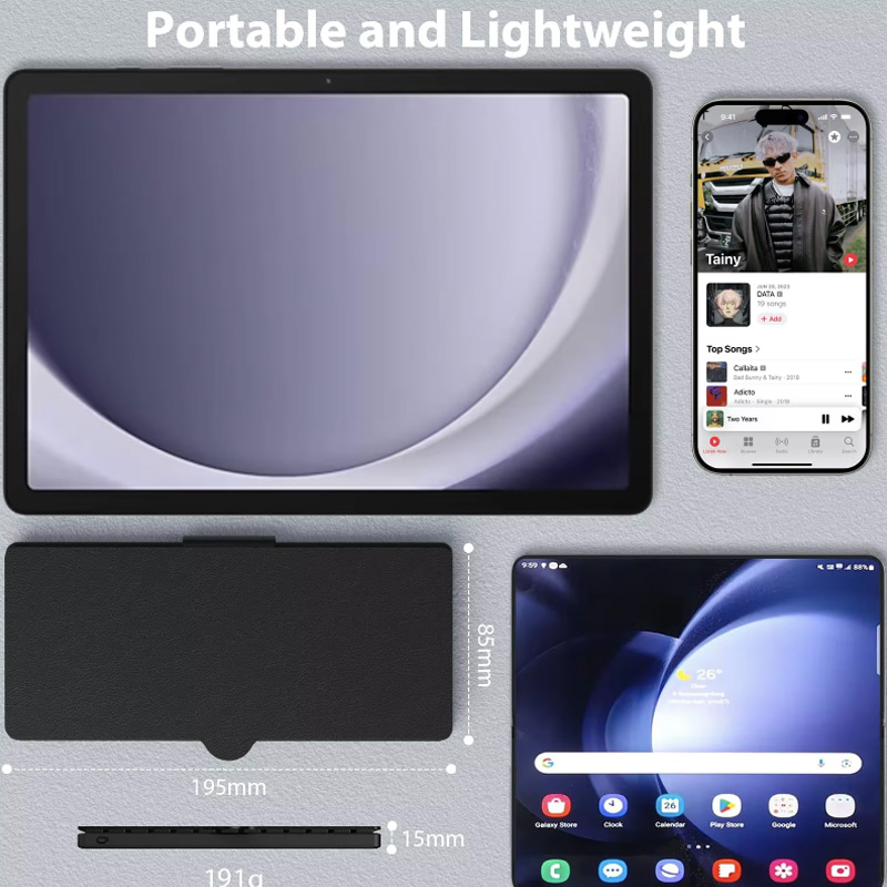 Mini Foldable Bluetooth Keyboa - Desk Setup Ipad recension och pris