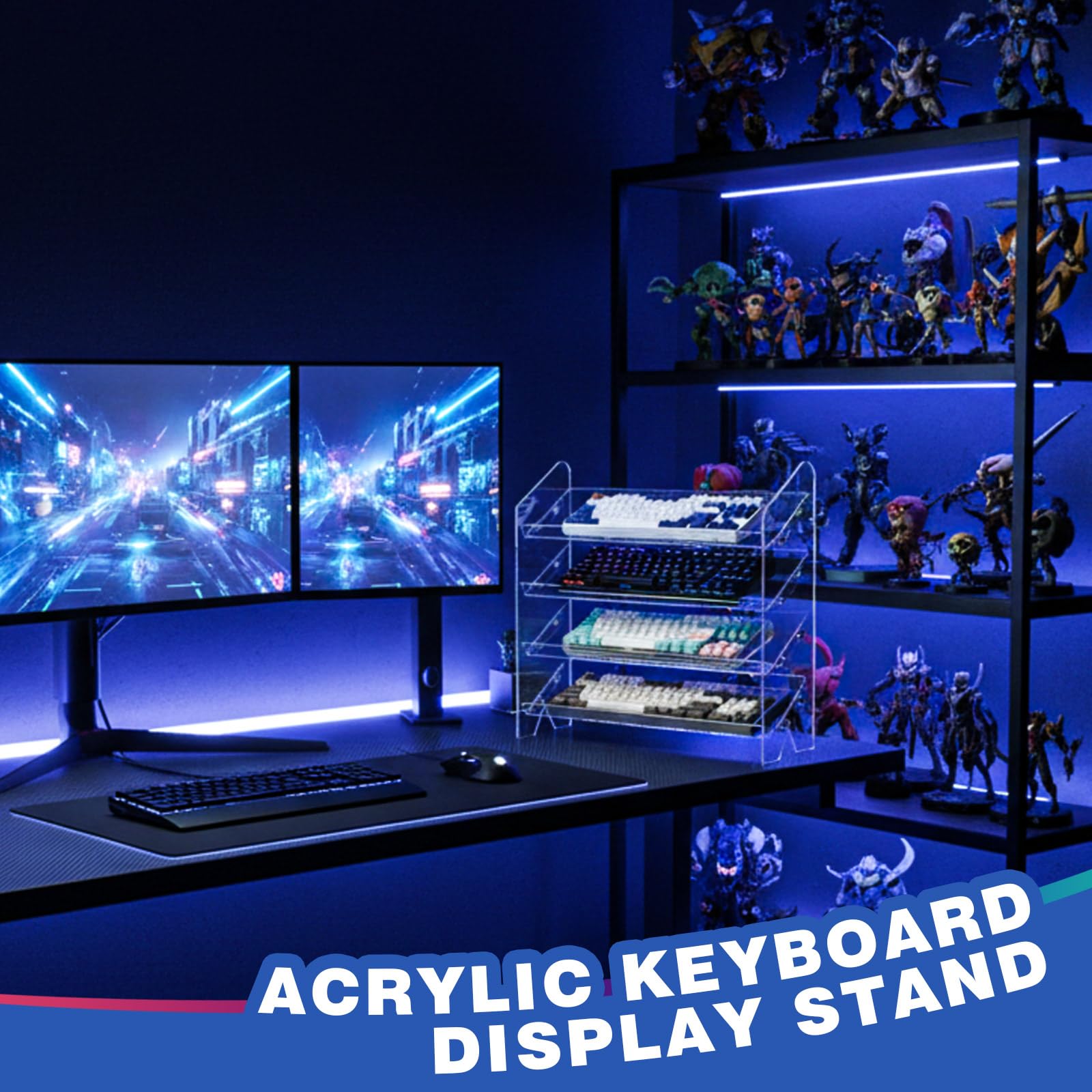 Acrylic Keyboard Display Stand - Desk Setup Tablet recension och pris