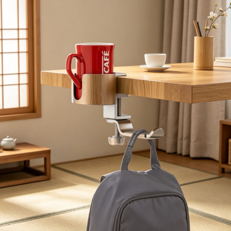 Premium Rotating Cup Holder Al - Desk Setup In Office recension och pris