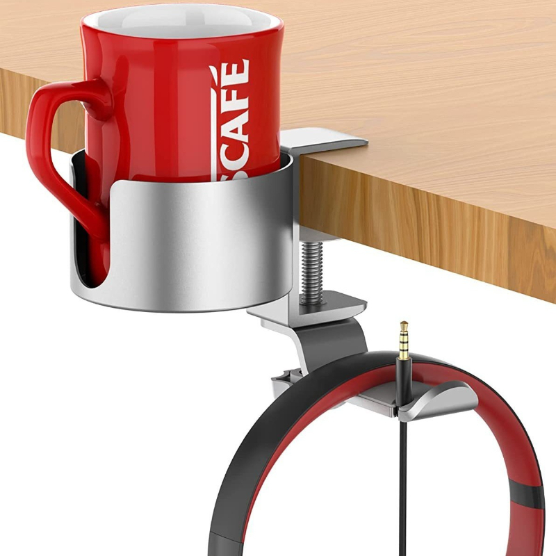 Premium Rotating Cup Holder Al - Desk Setup In Office recension och pris