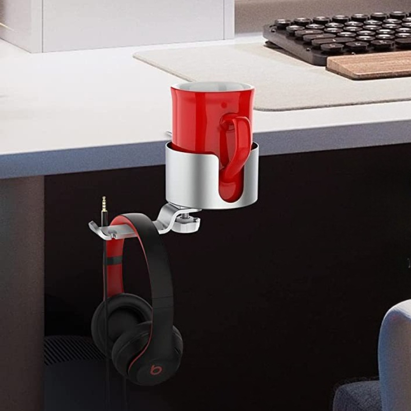 Premium Rotating Cup Holder Al - Desk Setup In Office recension och pris