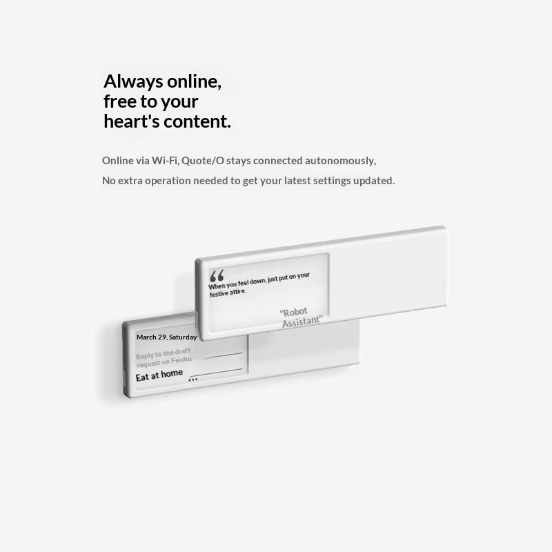 Quote O Smart Wifi E Ink Displ - Desk Setup In Office recension och pris