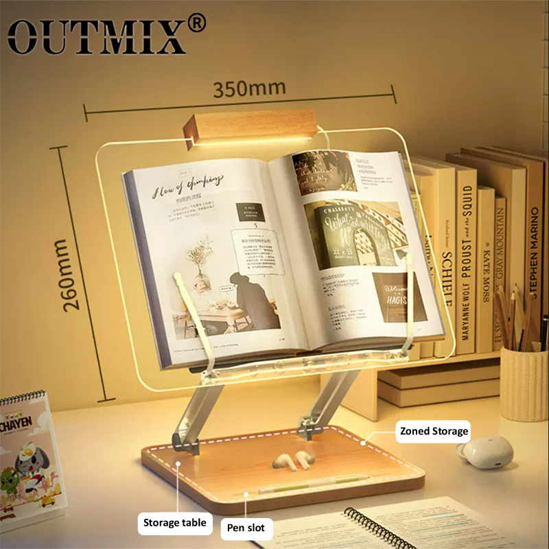 Wooden Reading Stand with Ligh - Desk Setup Wood recension och pris