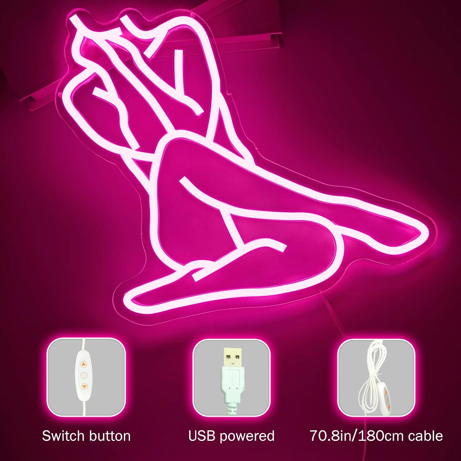 Lady Neon Sign USB Dimmable LE - Ambient Light Bar Usb recension och pris