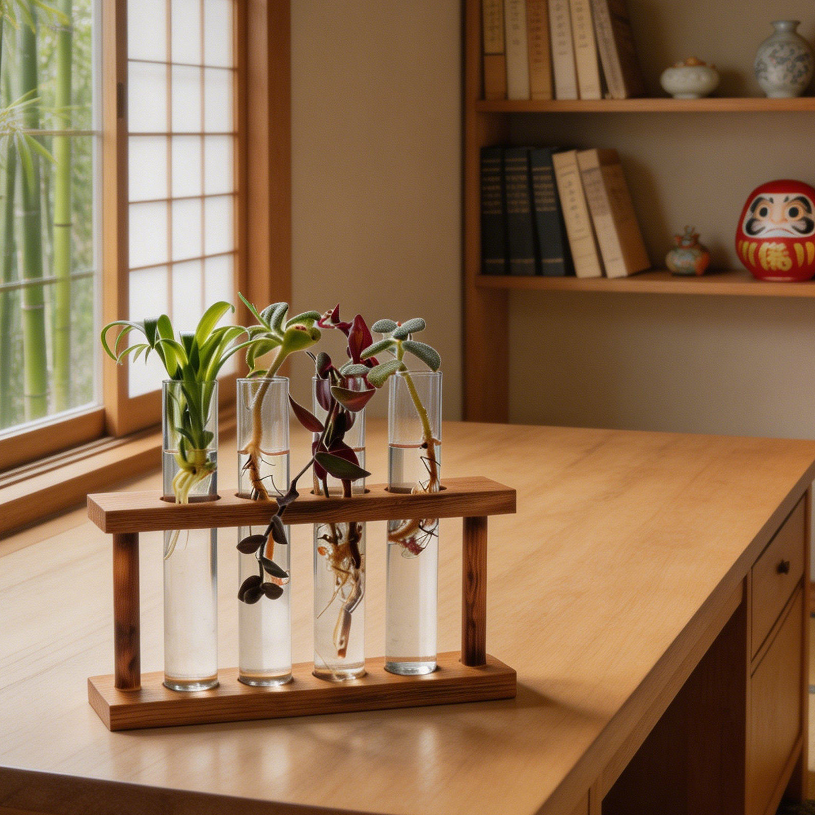 Wooden Plant Propagation Stati - Desk Setup Wood recension och pris